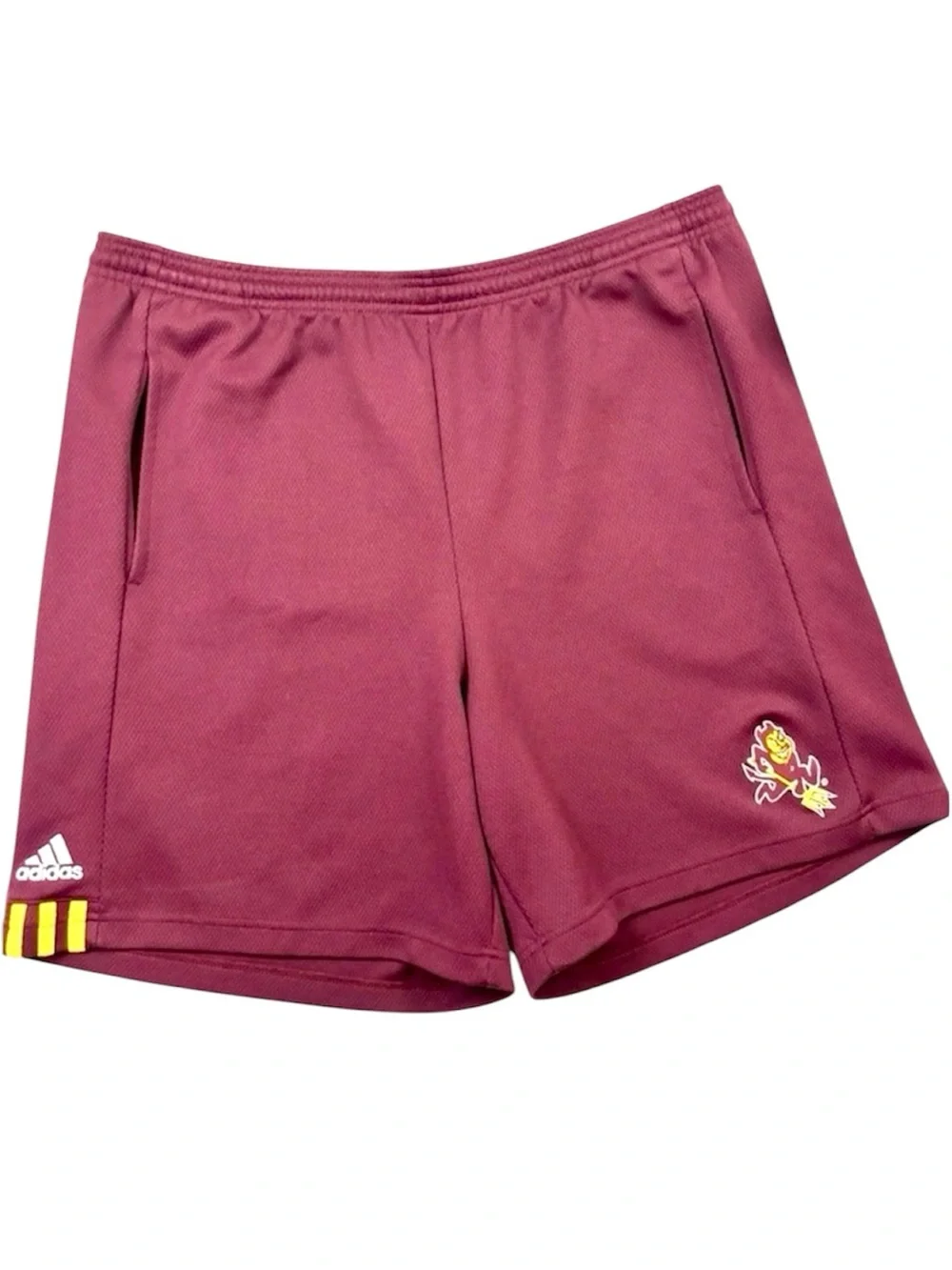 AdidasMen's Maroon Arizona State Sun Devils Drawstring Woven Training Shorts (L)